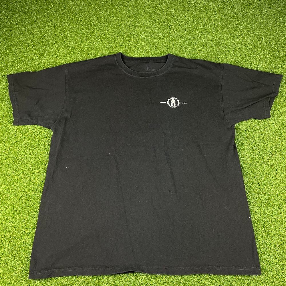 Y2K Cowboy Up Black Western Graphic Short Sleeve Crew Neck T-Shirt Sz XL